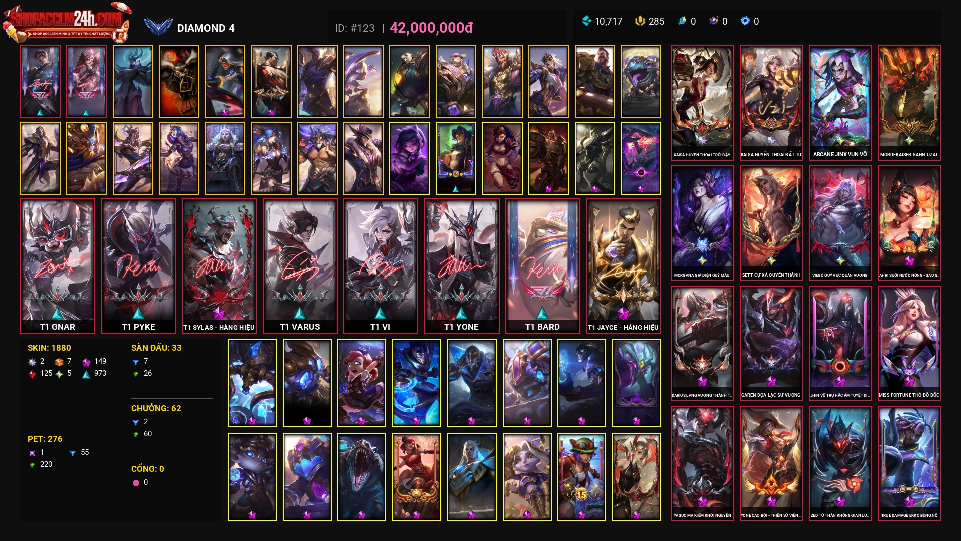 Mua acc ACC LIÊN MINH HUYỀN THOẠI mã số #123 giá rẻ