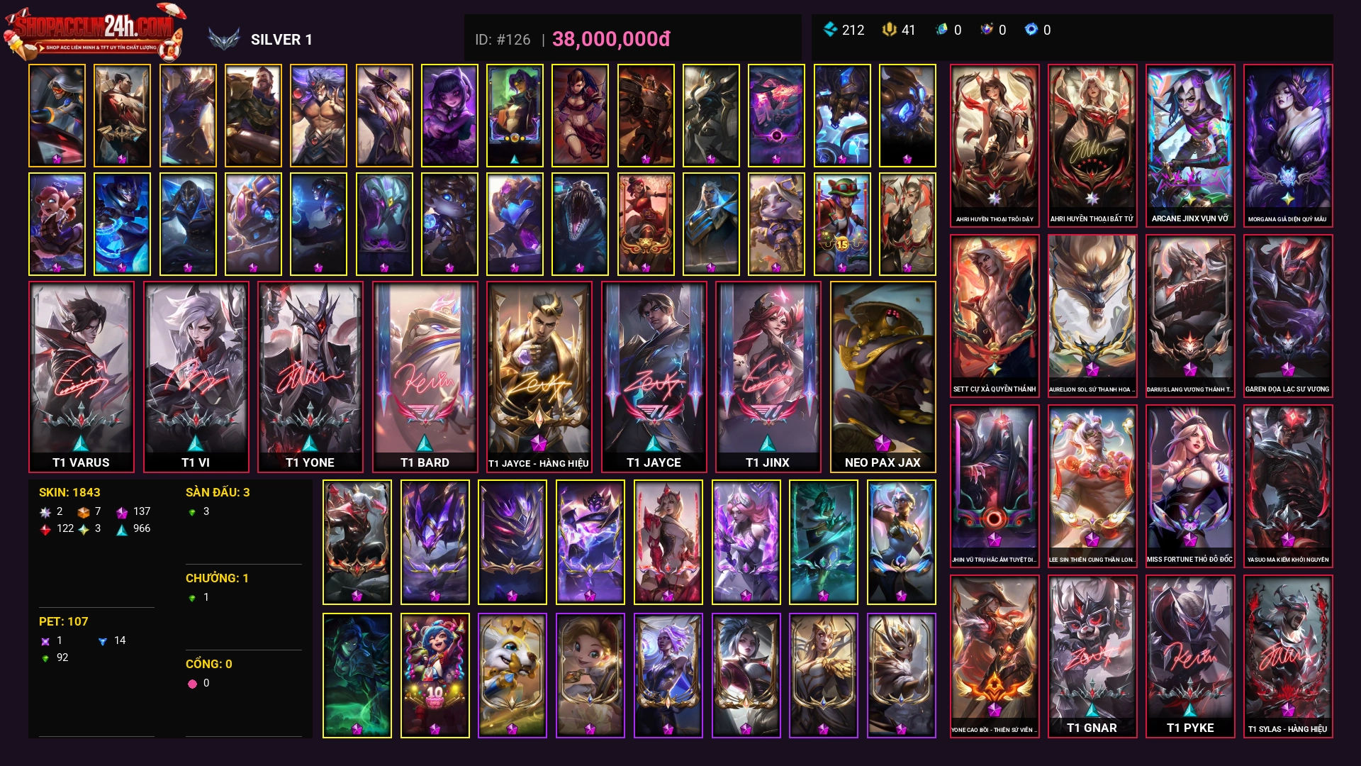 Mua acc ACC LIÊN MINH HUYỀN THOẠI mã số #126 giá rẻ
