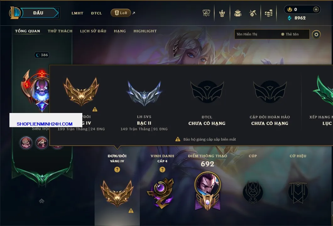 Mua acc ACC LIÊN MINH HUYỀN THOẠI mã số #79 giá rẻ