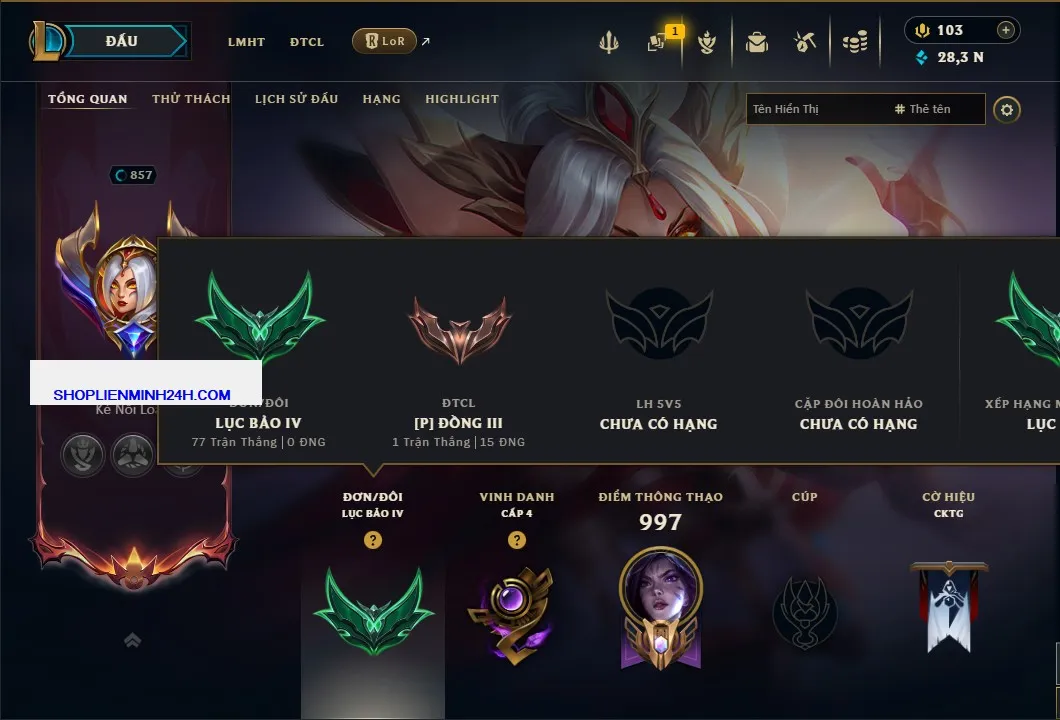 Mua acc ACC LIÊN MINH HUYỀN THOẠI mã số #115 giá rẻ