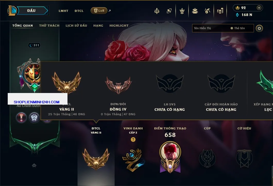 Mua acc ACC LIÊN MINH HUYỀN THOẠI mã số #117 giá rẻ